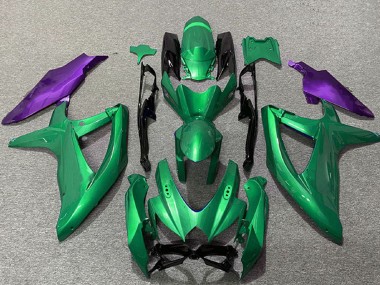 Best 2008-2010 Suzuki GSXR 600 / GSXR 750 Motorcycle Fairings - Green Purple UK
