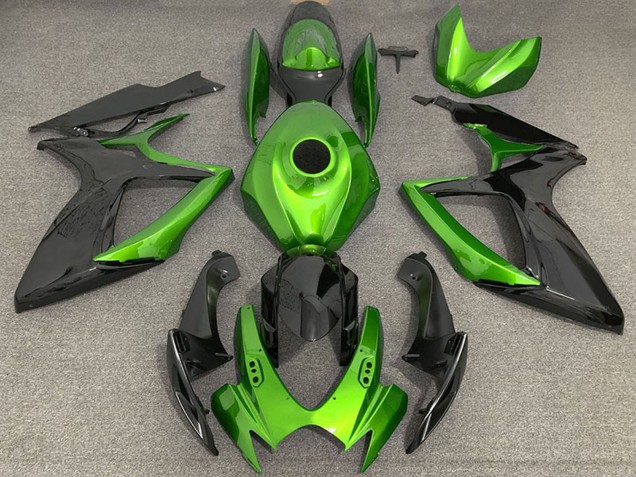 2006-2007 Suzuki GSXR 600 / GSXR 750 Motorcycle Fairings - Green Black UK
