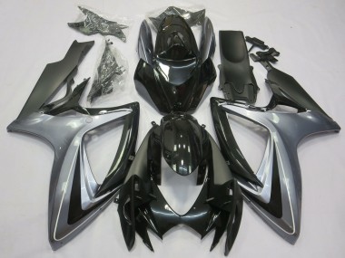 Best 2006-2007 Suzuki GSXR 600 / GSXR 750 Motorcycle Fairings - Silver Glossy Black Matte Black UK