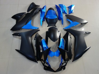 Best 2011-2024 Suzuki GSXR 600 / GSXR 750 Motorcycle Fairings - Blue Matte Black UK