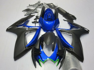 Best 2006-2007 Suzuki GSXR 600 / GSXR 750 Motorcycle Fairings - Blue Matte Black Green OEM Style UK