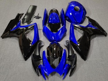 Best 2006-2007 Suzuki GSXR 600 / GSXR 750 Motorcycle Fairings - Blue Glossy Black UK