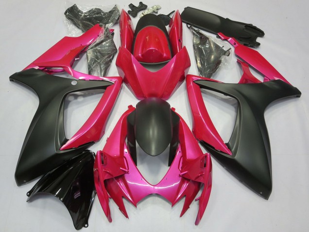 2006-2007 Suzuki GSXR 600 / GSXR 750 Motorcycle Fairings - Pink Matte Black UK