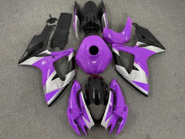 Best 2006-2007 Suzuki GSXR 600 / GSXR 750 Motorcycle Fairings - Purple Silver Glossy Black UK