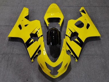 Best 2004-2005 Suzuki GSXR 600 / GSXR 750 Motorcycle Fairings - Yellow Glossy Black OEM Style UK
