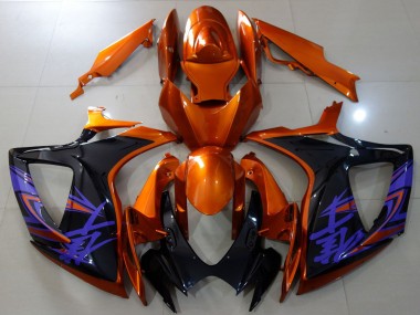 Best 2006-2007 Suzuki GSXR 600 / GSXR 750 Motorcycle Fairings - Orange Glossy Black Blue UK