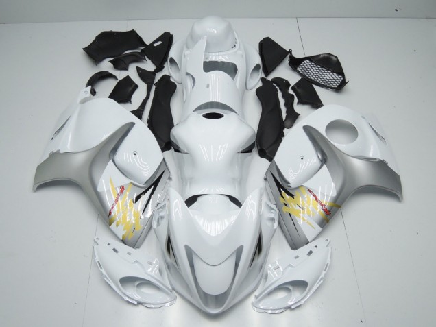2008-2020 Suzuki GSXR 1300 Motorcycle Fairings - White Silver Yellow UK