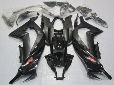 Best 2011-2015 Kawasaki ZX10R Motorcycle Fairings - Glossy Black Matte Black Red Decal UK