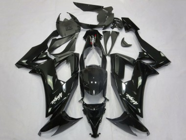 Best 2008-2010 Kawasaki ZX10R Motorcycle Fairings - Glossy Black Matte Black White Decal UK