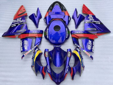 Best 2004-2005 Kawasaki ZX10R Motorcycle Fairings - Blue and Red Trick Star UK