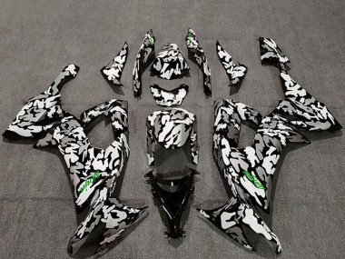 Best 2008-2010 Kawasaki ZX10R Motorcycle Fairings - Camouflage Green Decals UK