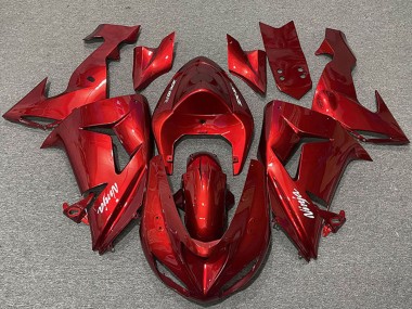 Best 2006-2007 Kawasaki ZX10R Motorcycle Fairings - Candy Red UK