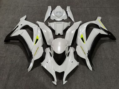 Best 2016-2020 Kawasaki ZX10R Motorcycle Fairings - Pearl White Yellow Matte Black UK