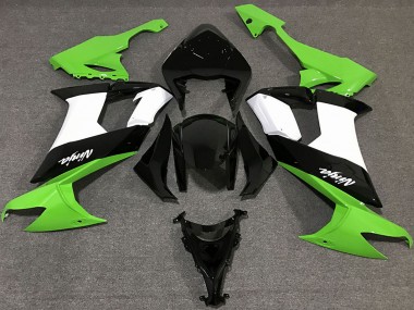 Best 2008-2010 Kawasaki ZX10R Motorcycle Fairings - Green White Black UK