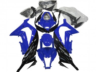 Best 2011-2015 Kawasaki ZX10R Motorcycle Fairing - Blue Glossy Black UK