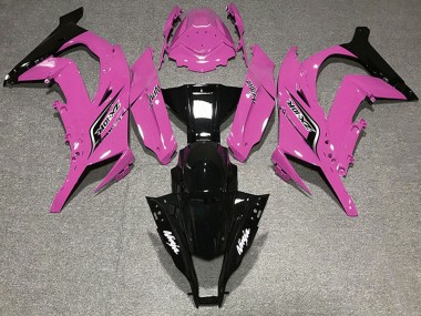 Best 2011-2015 Kawasaki ZX10R Motorcycle Fairings - Pink Glossy Black UK