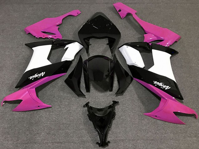 2008-2010 Kawasaki ZX10R Motorcycle Fairings - Glossy Pink Black and White UK