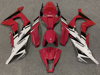 Best 2011-2015 Kawasaki ZX10R Motorcycle Fairings - Maroon Red White Black UK