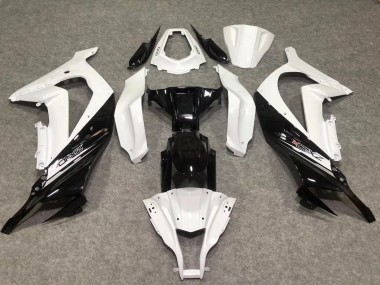 Best 2011-2015 Kawasaki ZX10R Motorcycle Fairings - White Glossy Black UK