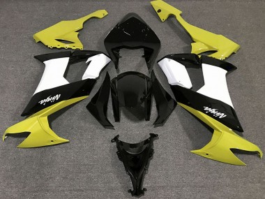 Best 2008-2010 Kawasaki ZX10R Motorcycle Fairings - Glossy Yellow Black and White UK