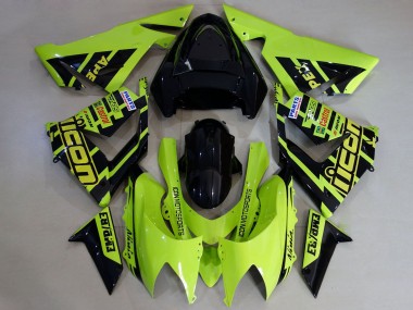 Best 2004-2005 Kawasaki ZX10R Motorcycle Fairings - High Viz Yellow and Black UK