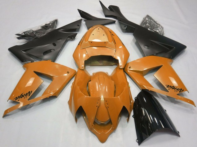 2004-2005 Kawasaki ZX10R Motorcycle Fairings - Pearl Orange Black UK