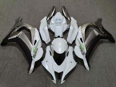 Best 2016-2020 Kawasaki ZX10R Motorcycle Fairings - Pearl White Silver UK