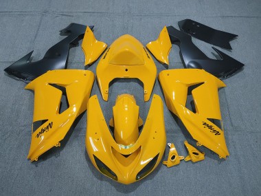 Best 2006-2007 Kawasaki ZX10R Motorcycle Fairings - Yellow Black Ninja UK