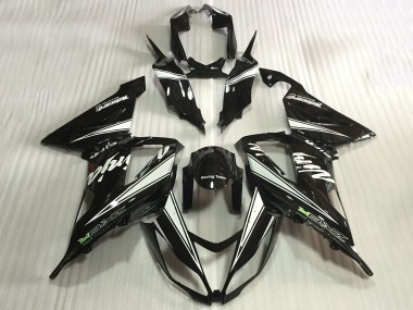 Best 2013-2018 Kawasaki ZX6R Motorcycle Fairings - Glossy Black White UK