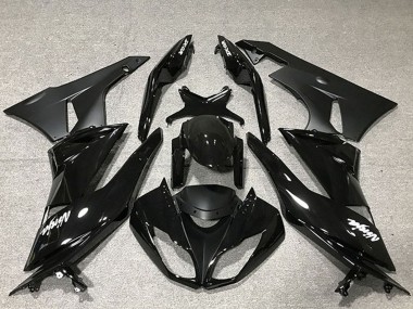 Best 2009-2012 Kawasaki ZX6R Motorcycle Fairing - Glossy Black Matte Black UK