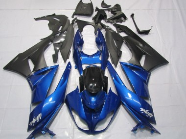 Best 2009-2012 Kawasaki ZX6R Motorcycle Fairings - Blue Glossy Black Matte Black White Ninja UK