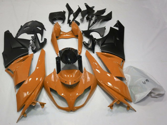 2009-2012 Kawasaki ZX6R Motorcycle Fairings - Orange Glossy Black Matte Black UK