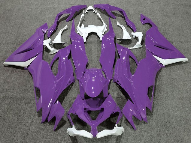 2019-2022 Kawasaki ZX6R Motorcycle Fairing - White Purple UK