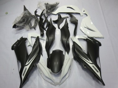 Best 2013-2018 Kawasaki ZX6R Motorcycle Fairings - White Matte Black UK