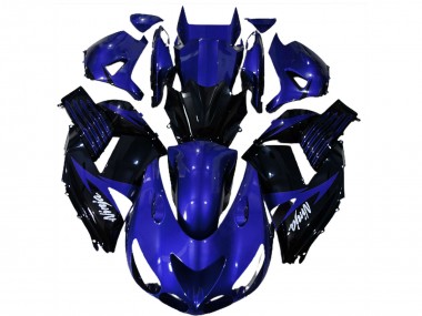 Best 2006-2011 Kawasaki ZX14R Motorcycle Fairings - Blue Glossy Black White Ninja UK