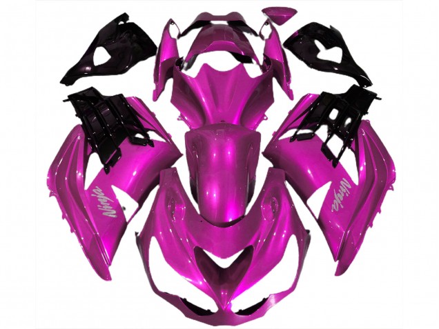 2012-2024 Kawasaki ZX14R Motorcycle Fairings - Hot Pink Black UK