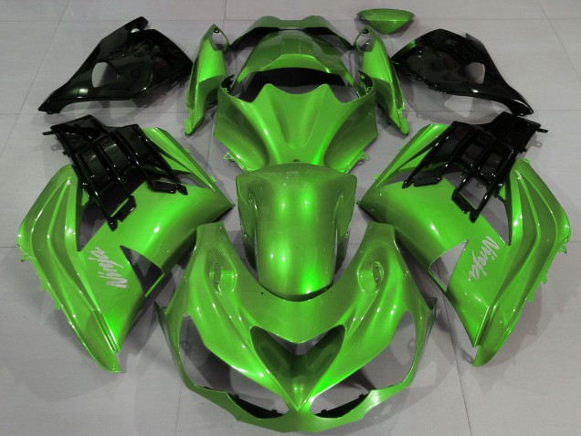 2012-2024 Kawasaki ZX14R Motorcycle Fairings - Liquid Green Black UK