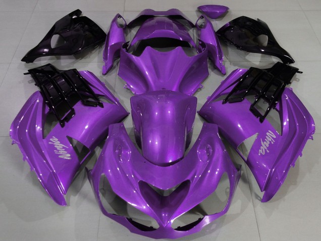 2012-2024 Kawasaki ZX14R Motorcycle Fairing - Purple Black UK
