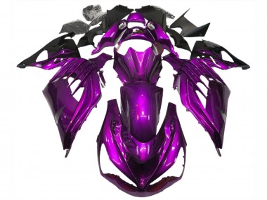 Best 2012-2024 Kawasaki ZX14R Motorcycle Fairings - Purple Black UK