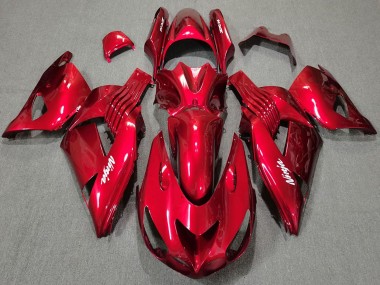 Best 2006-2011 Kawasaki ZX14R Motorcycle Fairings - Red White Ninja UK