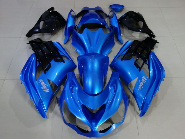 2012-2024 Kawasaki ZX14R ZZR1400 Motorcycle Fairings - Blue Black UK