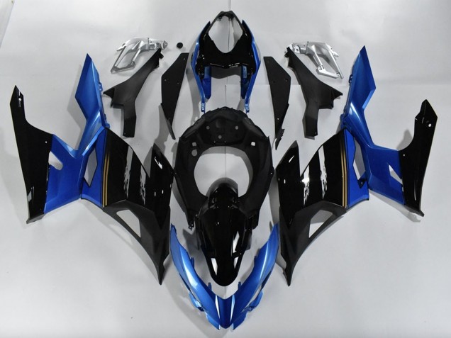 2018-2024 Kawasaki Ninja 400 Motorcycle Fairings - Blue Glossy Black UK