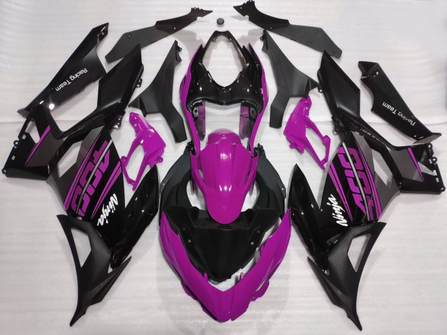2018-2024 Kawasaki Ninja 400 Motorcycle Fairings - Purple Glossy Black Matte Black OEM Style UK