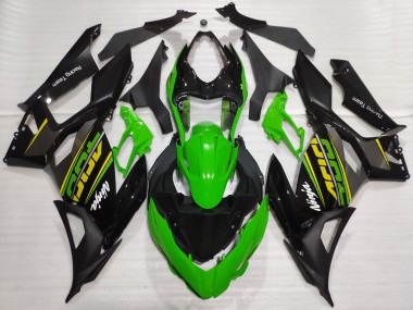 Best 2018-2024 Kawasaki Ninja 400 Motorcycle Fairings - Green Glossy Black Matte Black OEM Style UK