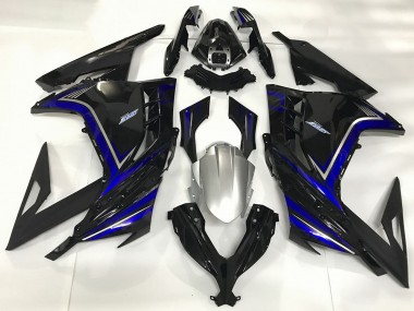 Best 2013-2024 Kawasaki Ninja 300 Motorcycle Fairings - Glossy Black Blue UK