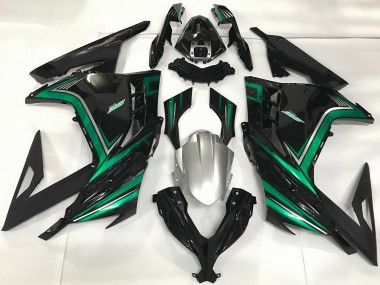 Best 2013-2024 Kawasaki Ninja 300 Motorcycle Fairings - Glossy Black Emerald Green UK