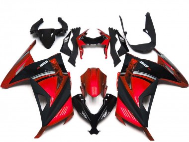 Best 2013-2024 Kawasaki Ninja 300 Motorcycle Fairings - Red Black UK