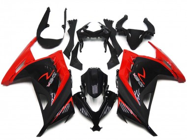Best 2013-2024 Kawasaki Ninja 300 Motorcycle Fairings - Red Glossy Black UK