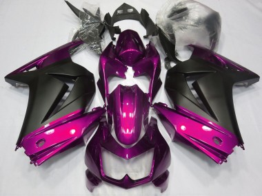 Best 2008-2012 Kawasaki Ninja 250 Motorcycle Fairings - Pink Matte Black UK