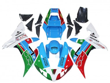 Best 2002-2003 Yamaha R1 Motorcycle Fairings - White Blue Red Green Motul Michelin Dunlop UK